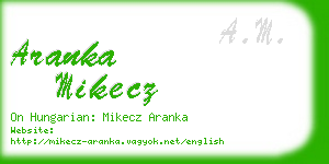 aranka mikecz business card